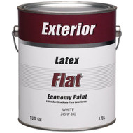 Economy Latex Flat Exterior House Paint  White  1 Gal.