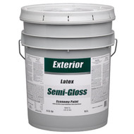 Economy Latex Semi-Gloss Exterior House Paint  White  5 Gal.