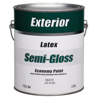 Economy Latex Semi-Gloss Exterior House Paint  White  1 Gal.