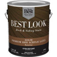 Best Look Solid Deck & Siding Exterior Stain  Extra Deep Base  1 Gal.