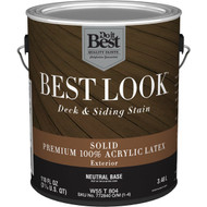 Best Look Solid Deck & Siding Exterior Stain  Neutral Base  1 Gal.