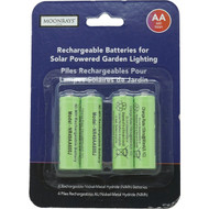 Moonrays Solar Rechargable AA Replacement Battery (4-Pack)
