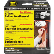 M-D Brown 17 Ft. x 3/8 In. Extreme Temp Small Gap Rubber Weatherstrip  White