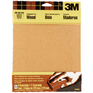 3M 9 In. x 11 In. Garnet Sandpaper  Assorted Grits (5-Pack)