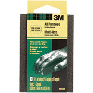 3M 2-5/8 In. x 3-3/4 In. x 1 In. Dual Grit Sanding Sponge  Fine/Medium