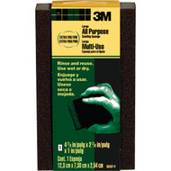 3M 2-7/8 In. x 4-7/8 In. x 1 In. Large Area Sanding Sponge  Extra Fine/Fine