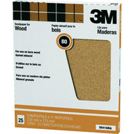 3M Pro-Pak 9 In. x 11 In. Garnet Medium Sanding Sheets  80 Grit (25-Pack)