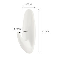 Command Medium Designer Hooks  White  2 Hooks  4 Strips