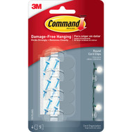 Command Clear Round Cord Clips; 4 Clips  5 Strips