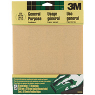 3M 9 In. x 11 In. General Purpose Very Fine Sandpaper  220 Grit (5-Pack)