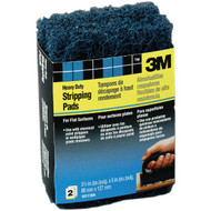 3M Heavy Duty Stripping Pads  3 Coarse  3-3/8 In. x 5 In. x 3/4 In. (2-Pack)