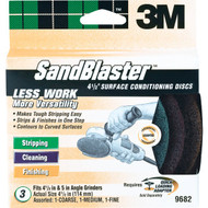 3M SandBlaster 4-1/2 In. 36/60/120 Grit Surface Conditioning Sanding Disc (3-Pack)
