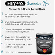 Minwax Semi-Gloss Fast-Drying Interior Polyurethane  1/2 Pt.