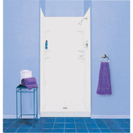 Mustee Durawall 48 In. x 71.5 In. x 42 In. Alcove Shower Wall Set in White (5-Piece)