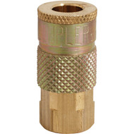 Milton Tru-Flate 1/4 In. FPT T-Style Brass Coupler