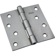 National 4 In. Square Plain Steel Broad Door Hinge