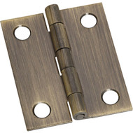 National 1-1/4 In. x 1-1/2 In. Antique Brass Hinge (2-Pack)
