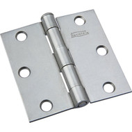 National 3 In. Square Plain Steel Broad Door Hinge