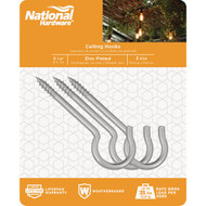 National #6 Zinc Finish Ceiling Hook (3-Pack)