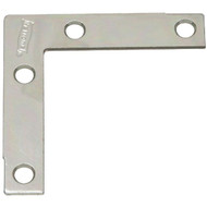 National Catalog 117 2-1/2 In. x 1/2 In. Zinc Flat Corner Iron (4-Count)