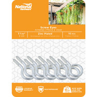 National #12 Zinc Large Screw Eye (10 Ct.)