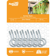 National #14 Zinc Large Screw Eye (12 Ct.)