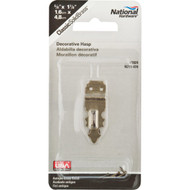 National 5/8 In. x 1-7/8 In. Antique Brass 2-Hole Decorative Hasp
