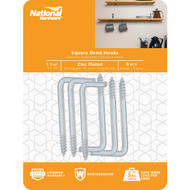 National 2030 Series #110 Square Bend Screw Hook Shoulder Hook (6 Count)