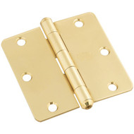 National 3-1/2 In. x 1/4 In. Radius Solid Brass Door Hinge