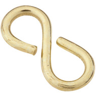 National 1-1/8 In. Brass Light Closed S Hook (2 Ct.)