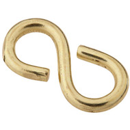 National 7/8 In. Brass Light Closed S Hook (3 Ct.)