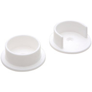 National 1-3/8 In. Plastic Closet Rod Socket  White (2 Per Bag)