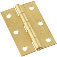 National 3 In. Brass Tight-Pin Narrow Hinge (2 Count)