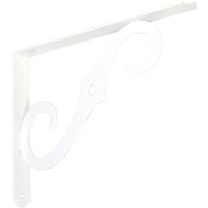 National 152 10 In. D. x 7 In. H. Antique White Steel Ornamental Shelf Bracket/Plant Hanger