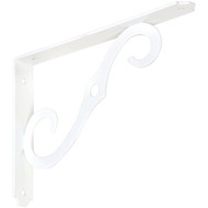 National 152 8 In. D. x 5-1/2 In. H. Antique White Steel Ornamental Shelf Bracket/Plant Hanger