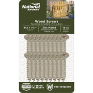 National #12 x 1-1/4 In. Phillips Flat Head Zinc Wood Screw (18 Ct.)