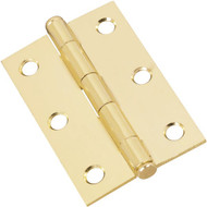 National 3 In. Brass Cabinet Hinge (2-Pack)