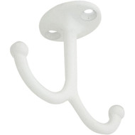 National White Undershelf Wardrobe Hook  2 per Card