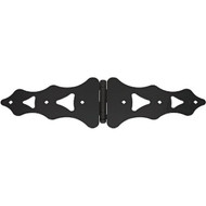 National 10 In. Black Ornamental Strap Hinge