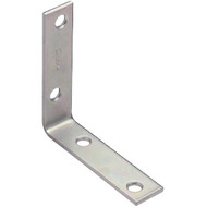 National Catalog V115 3 In. x 3/4 In. Zinc Steel Corner Brace (4-Count)