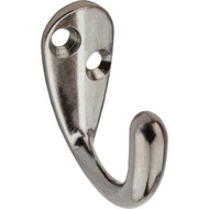 National Chrome Single Clothes Wardrobe Hook  (2-Pack)