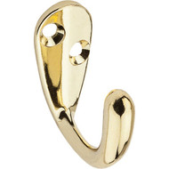 National Brass Single Clothes Wardrobe Hook  (2-Pack)