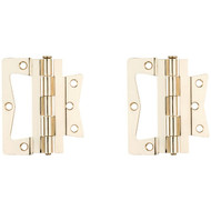 National 4 In. Brass Surface-Mounted Door Hinge (2-Count)