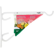 National 12 In. White Vinyl-Coated Steel Plant Hanger Bracket