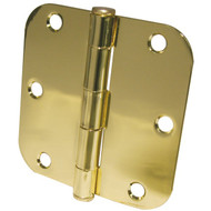 Ultra Hardware 3-1/2 In. x 5/8 In. Radius Polished Brass Door Hinge (3-Pack)