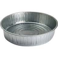 S & K 13 Qt. Round Galvanized Steel Utility Feed Pan