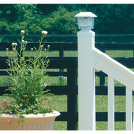Deckorators 4 In. x 4 In. White Rechargeable Solar Light