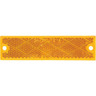Peterson 1-1/8 In. W. x 4-7/16 In. H. Compact Rectangular Amber Reflector