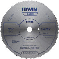 Irwin Steel 7-1/4 In. 140-Tooth Smooth Finish Ripping/Crosscutting Circular Saw Blade  Bulk