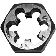 Century Drill & Tool 1/2-14 NPT 1 In. Across Flats Hexagon Pipe Die